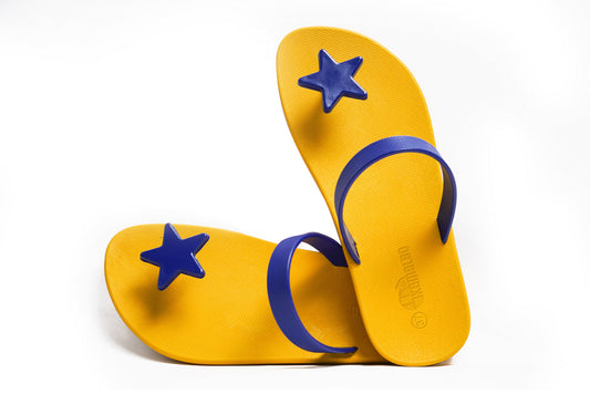 Poppi Star Yellow Sole Blue Strap