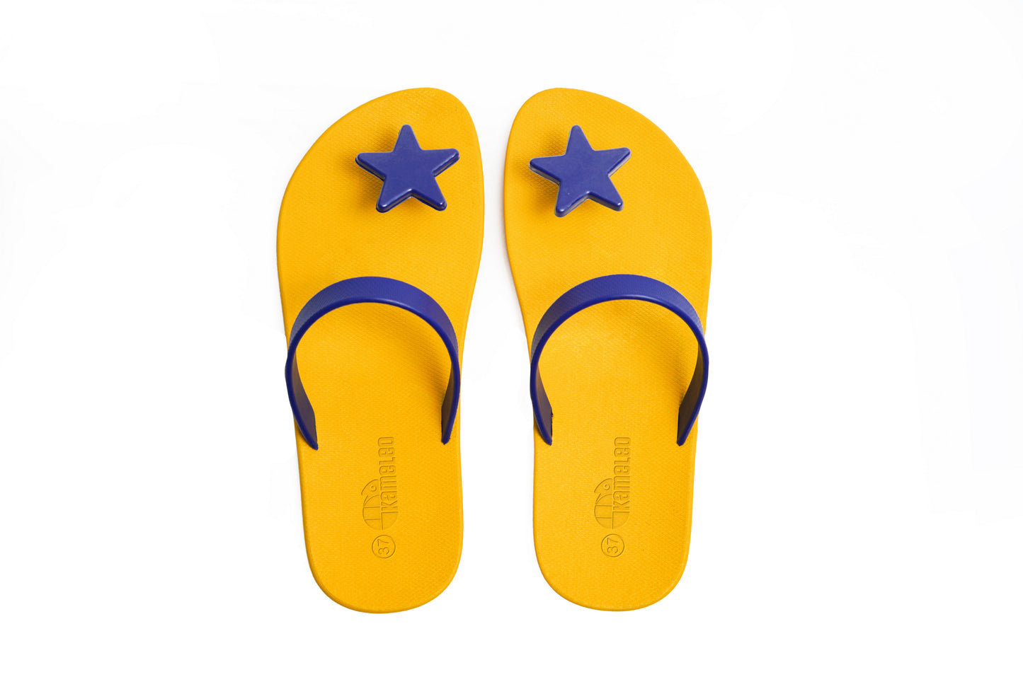 Poppi Star Yellow Sole Blue Strap