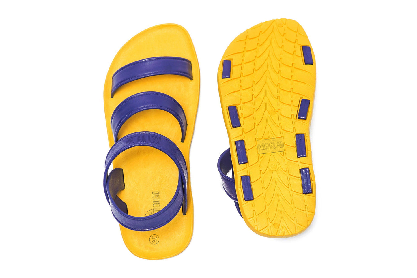 Twin Plus Yellow Sole Blue Strap