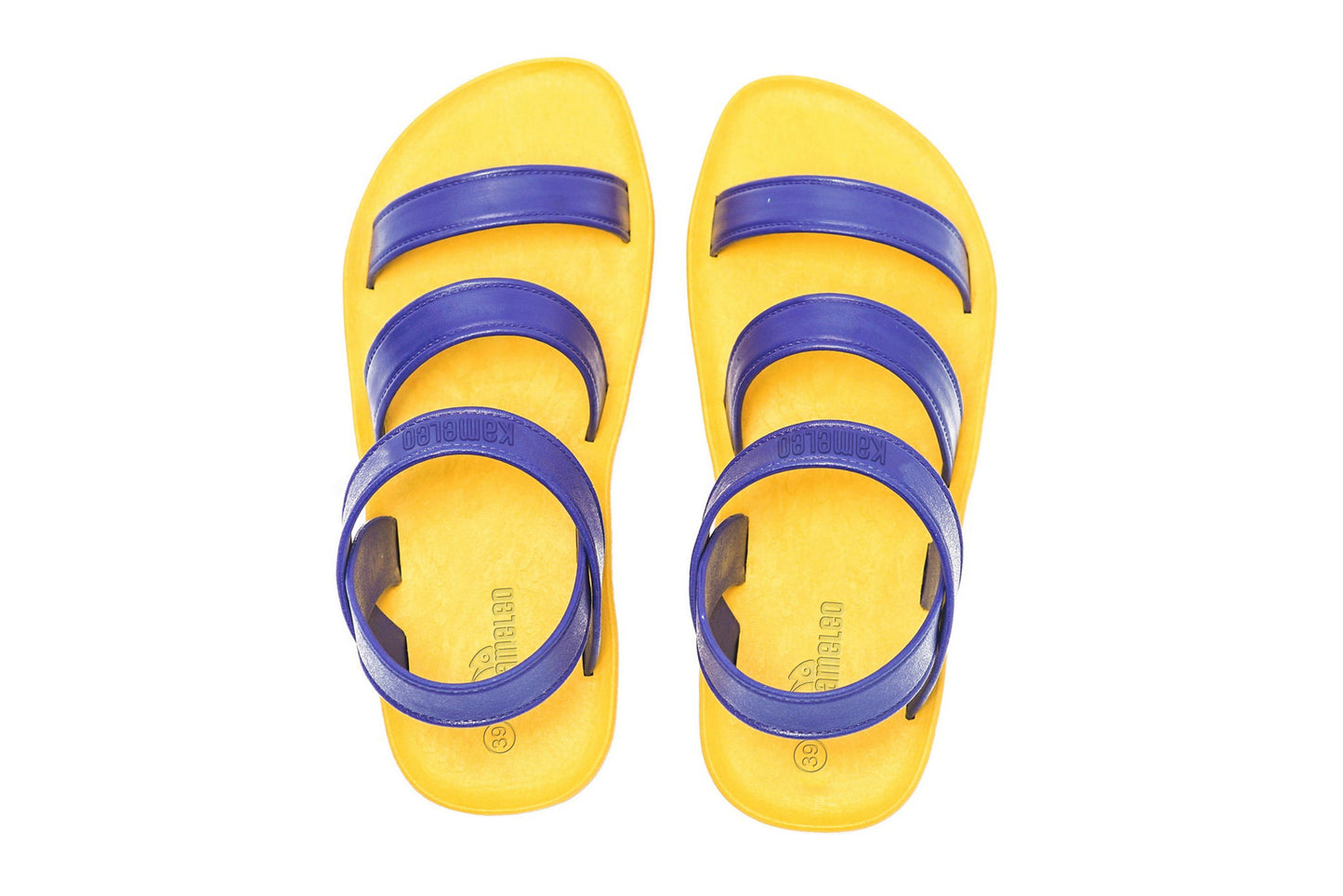 Twin Plus Yellow Sole Blue Strap