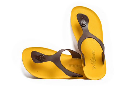 Candy Yellow Sole Brown Strap