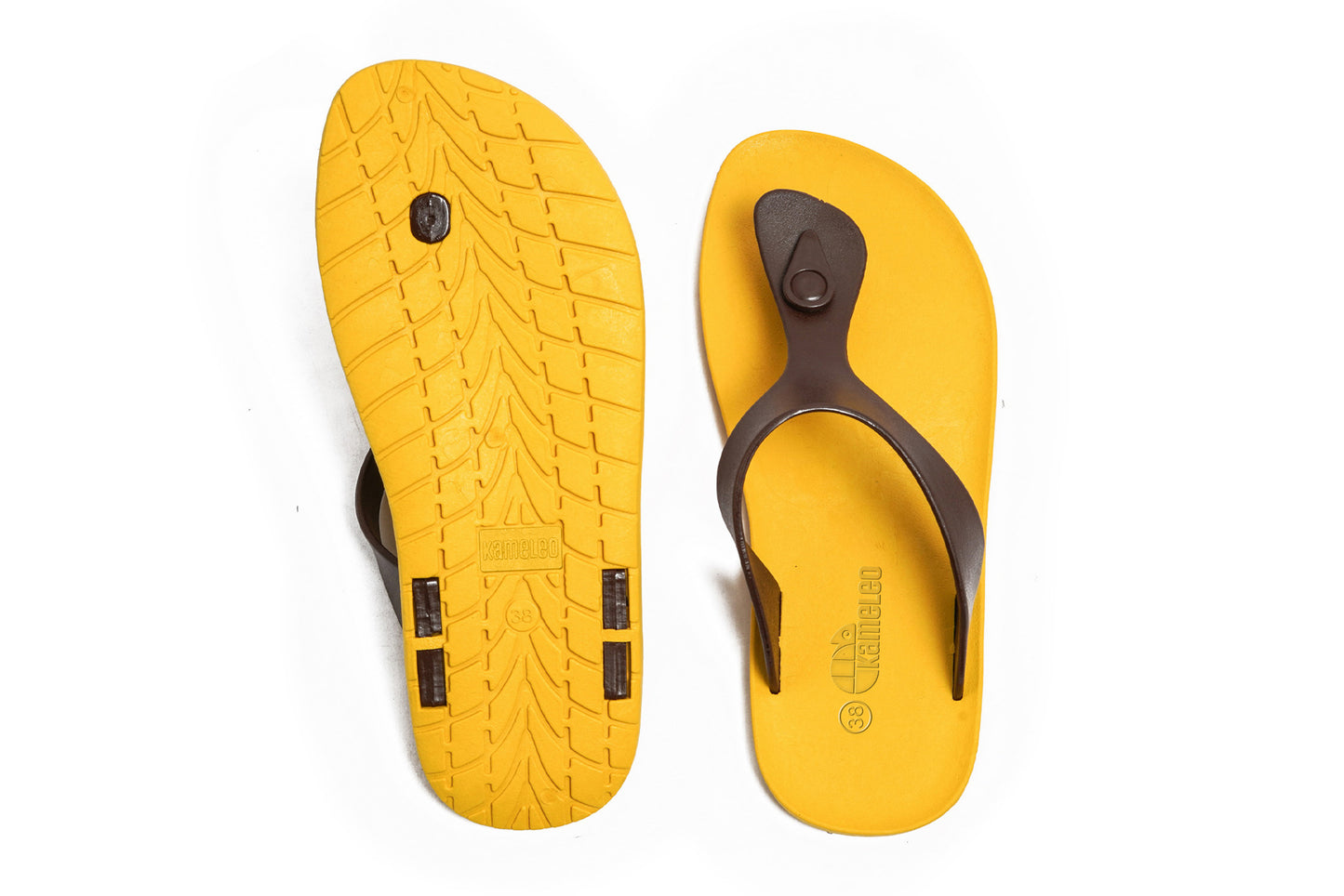 Candy Yellow Sole Brown Strap