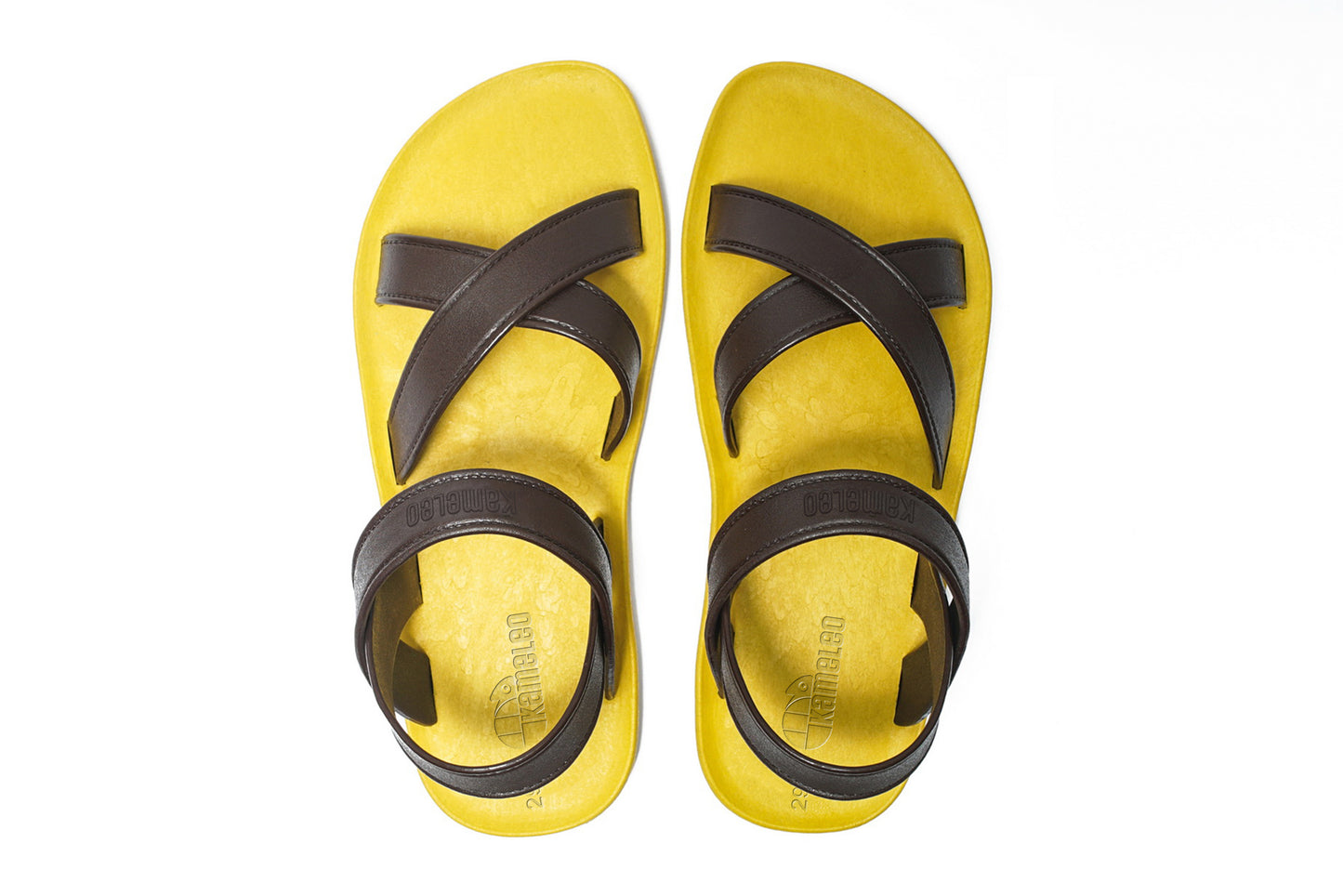 Cross Plus Kids Yellow Sole Brown Strap