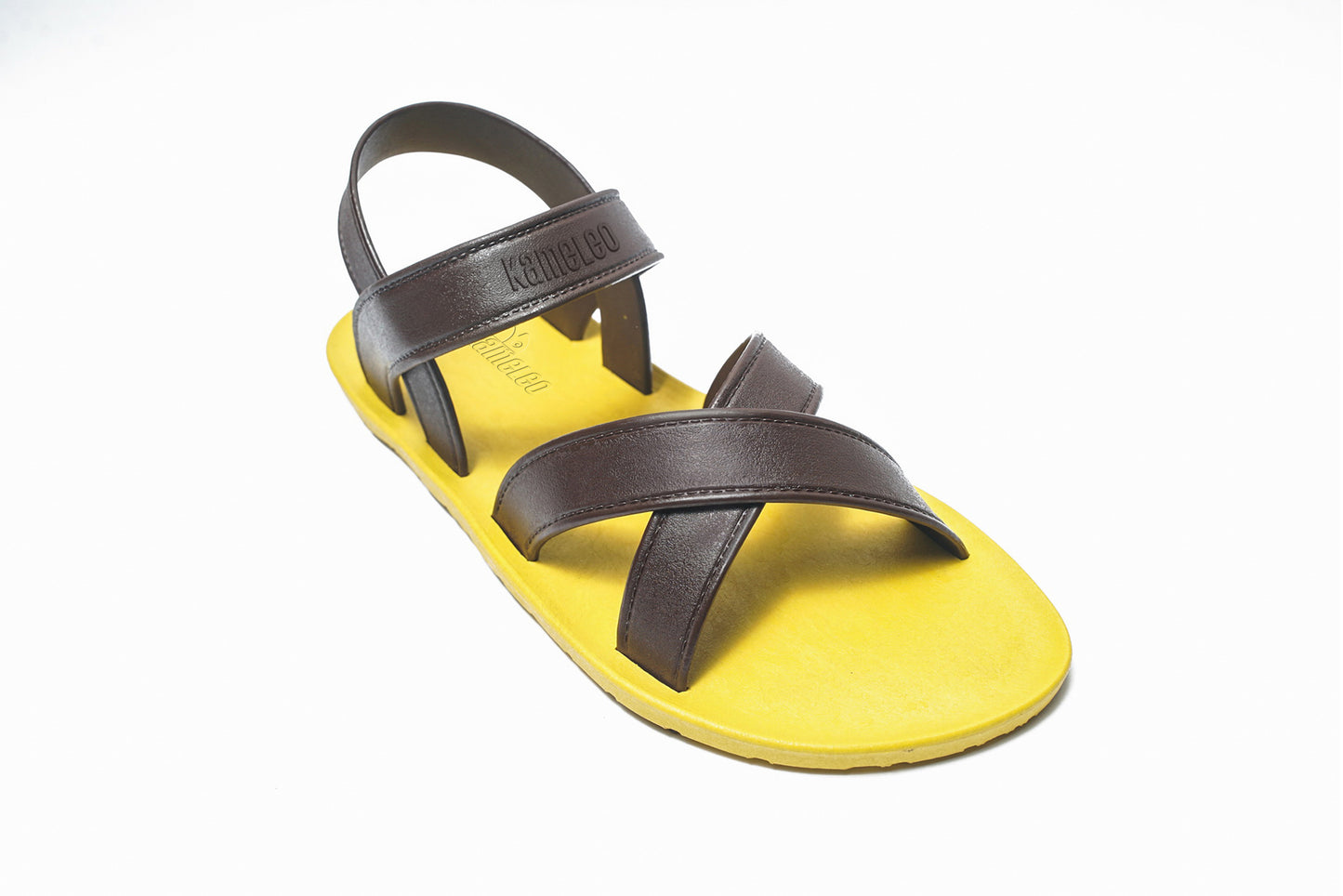 Cross Plus Kids Yellow Sole Brown Strap