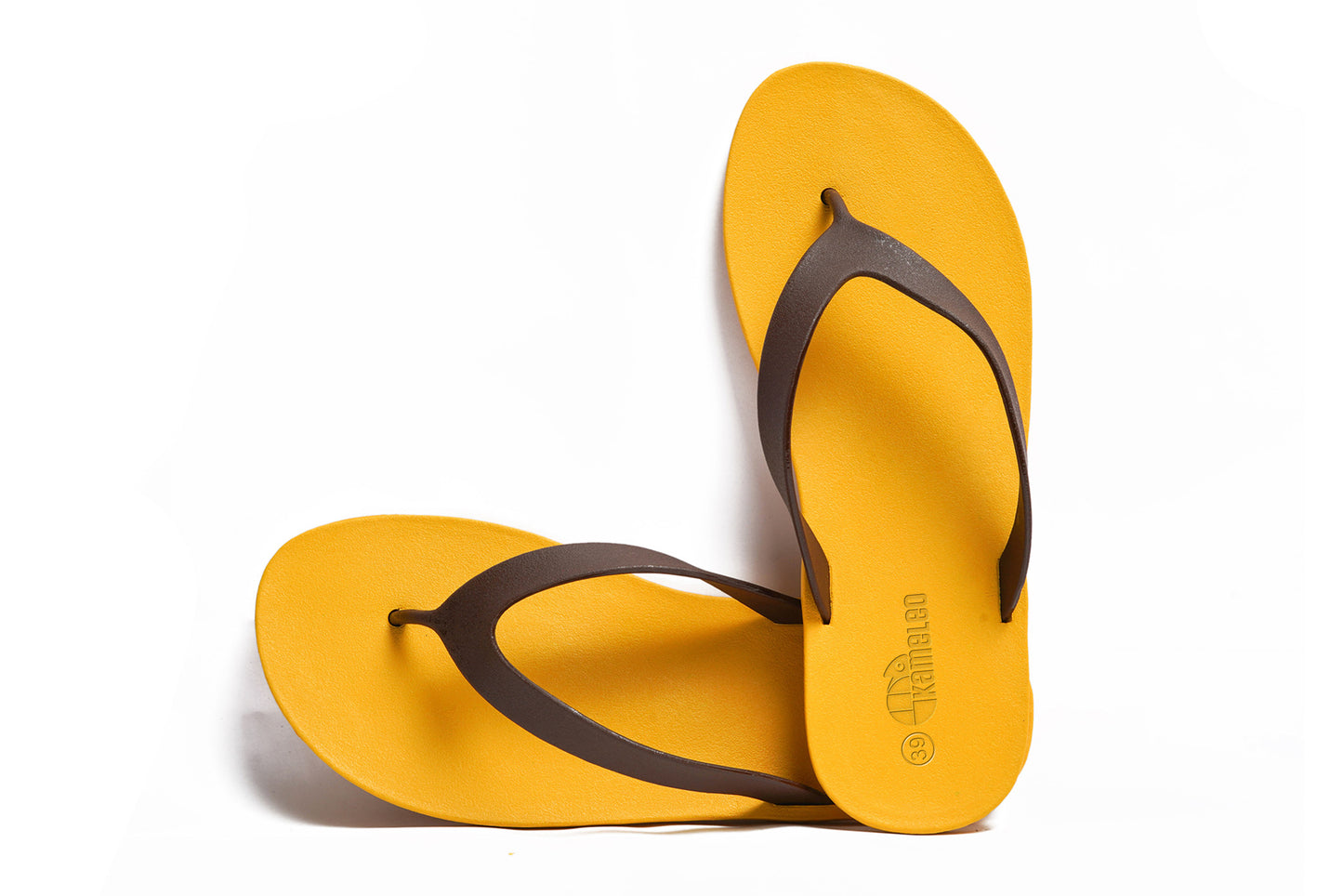 Flippy Yellow Sole Brown Strap