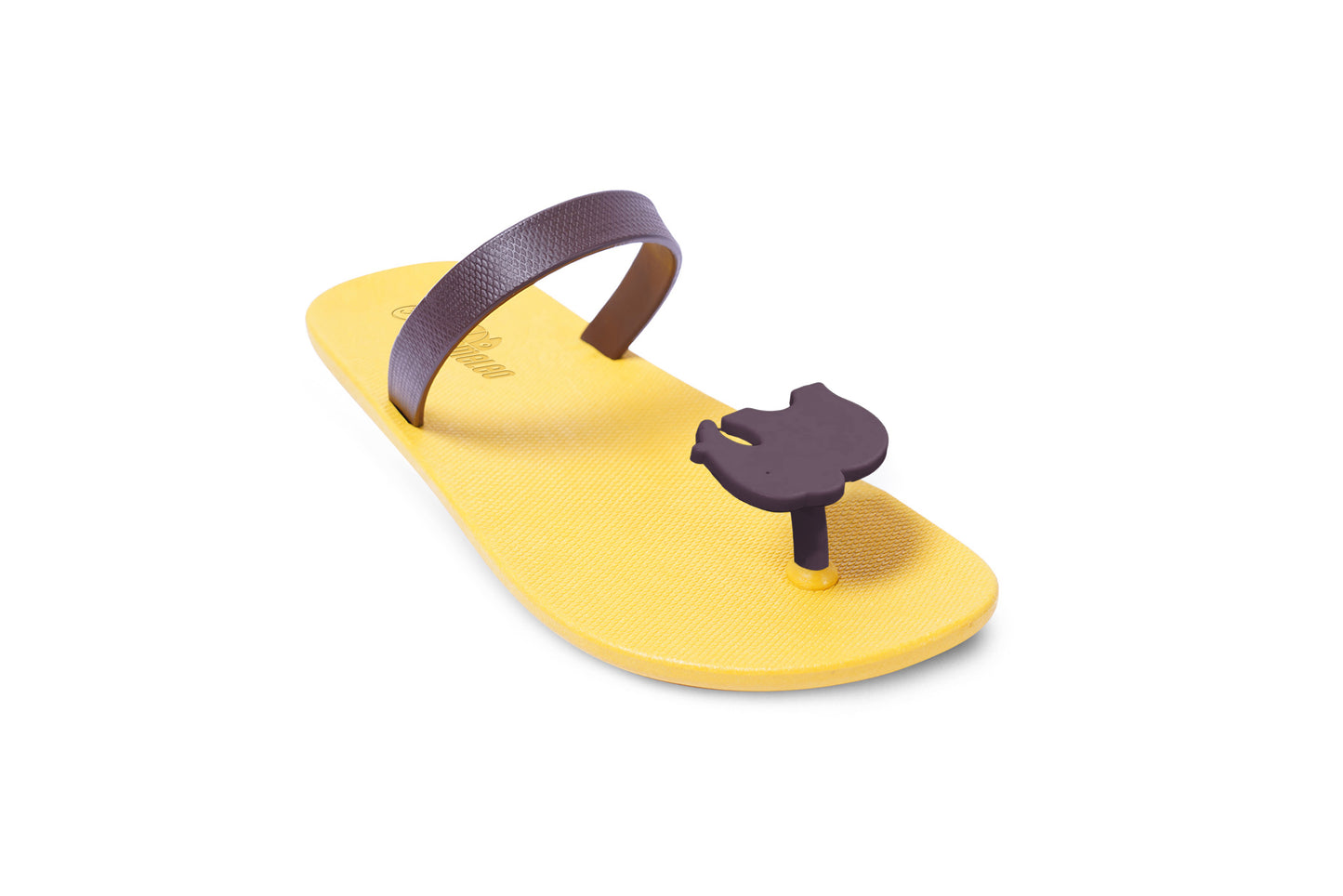 Poppi Ellie Yellow Sole Brown Strap