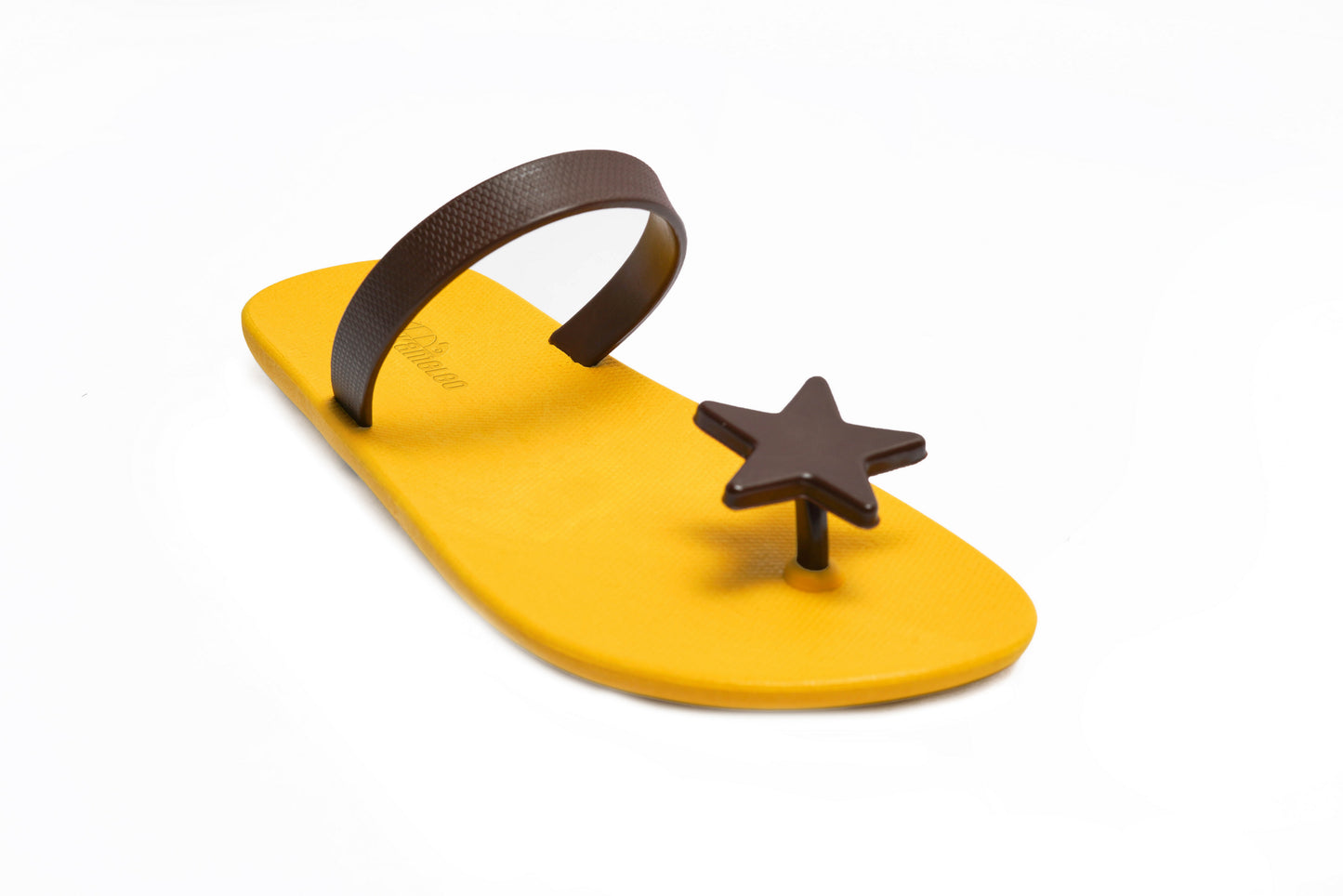 Poppi Star Yellow Sole Brown Strap