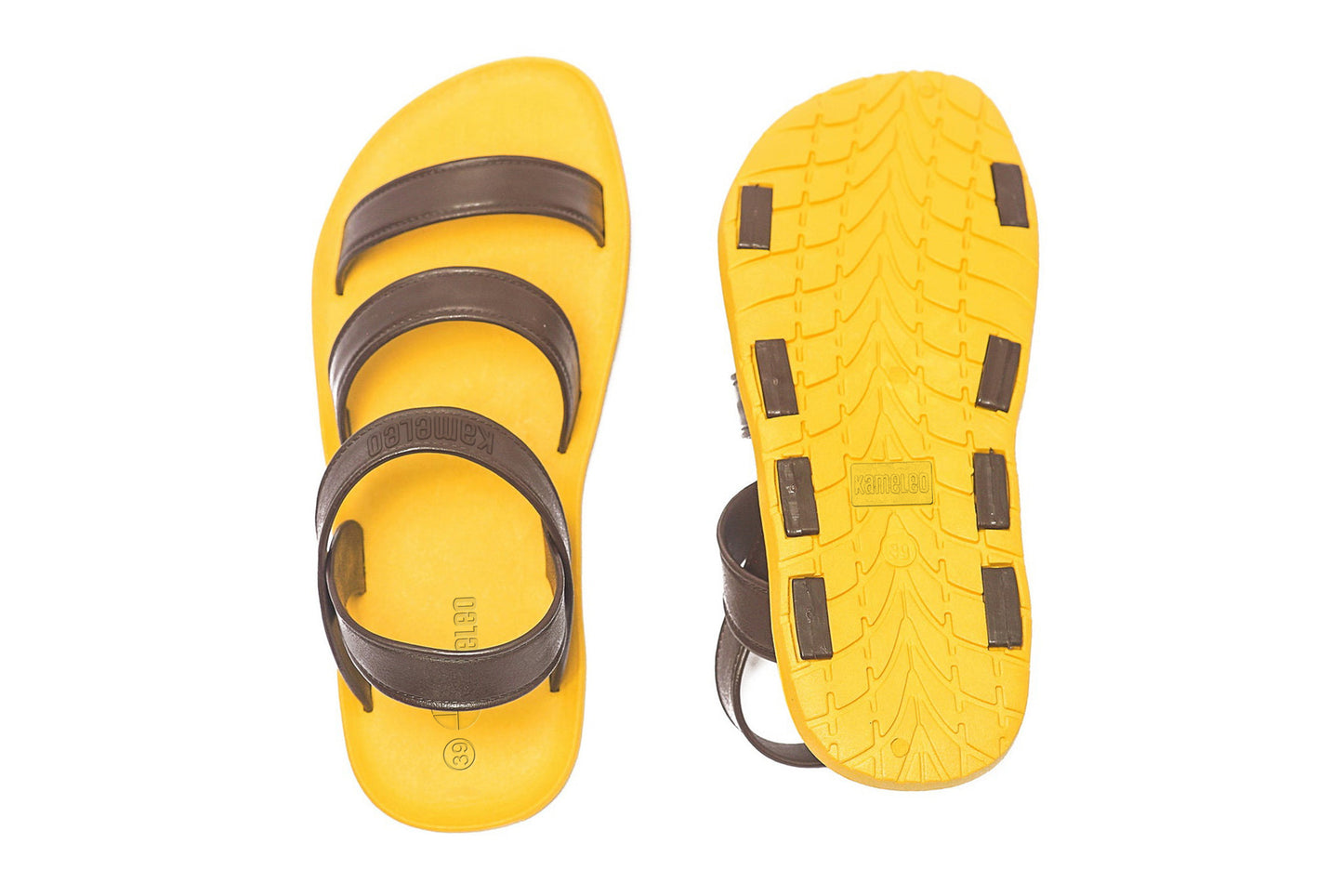 Twin Plus Yellow Sole Brown Strap