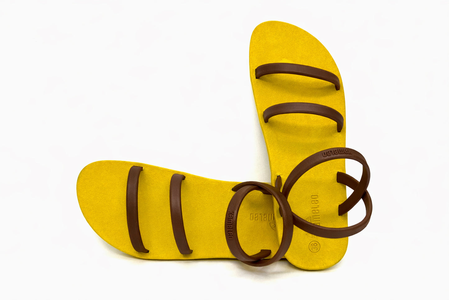 Twin Slim Yellow Sole Brown Strap