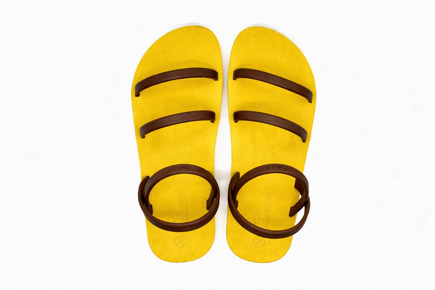 Twin Slim Yellow Sole Brown Strap