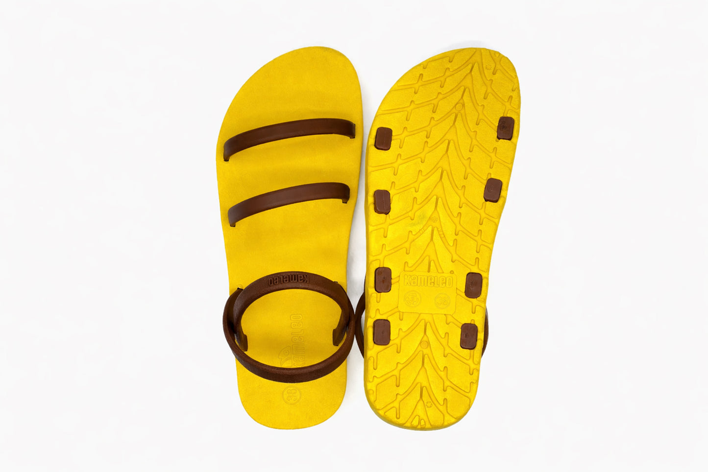 Twin Slim Yellow Sole Brown Strap