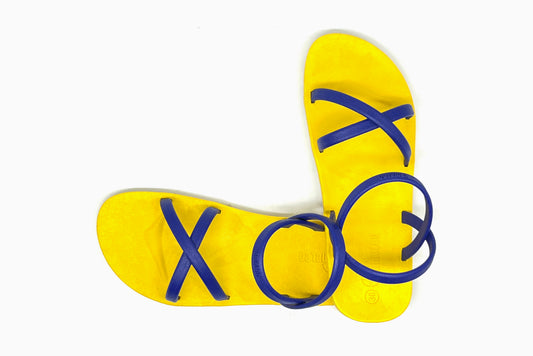 Cross Slim Yellow Sole Blue Strap
