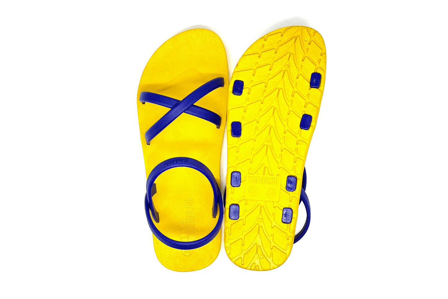 Cross Slim Yellow Sole Blue Strap