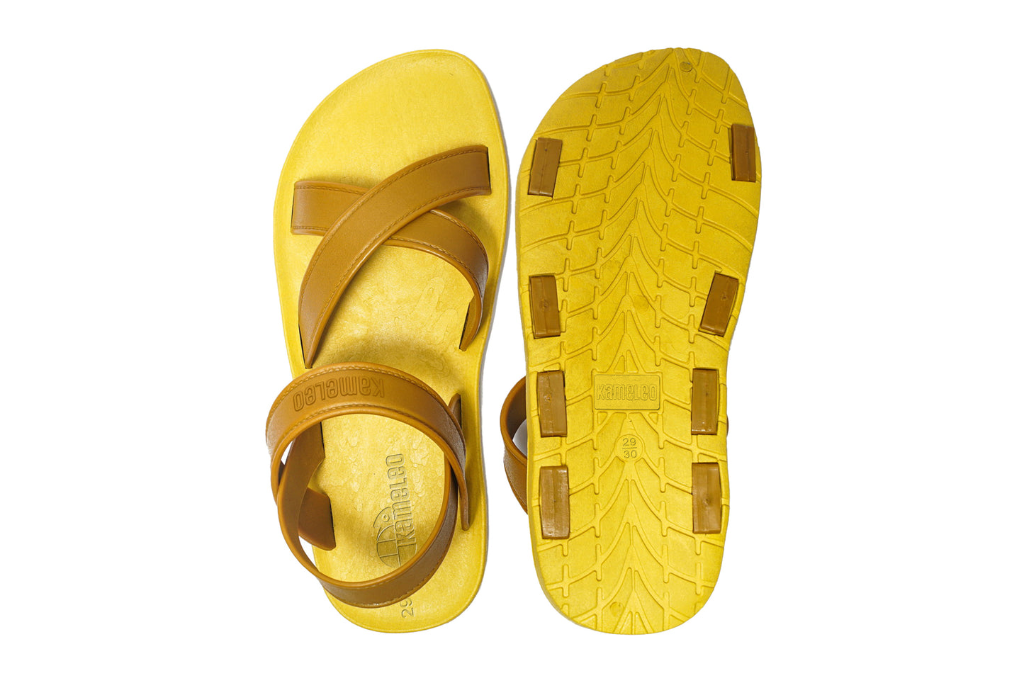 Cross Plus Kids Yellow Sole Caramel Strap