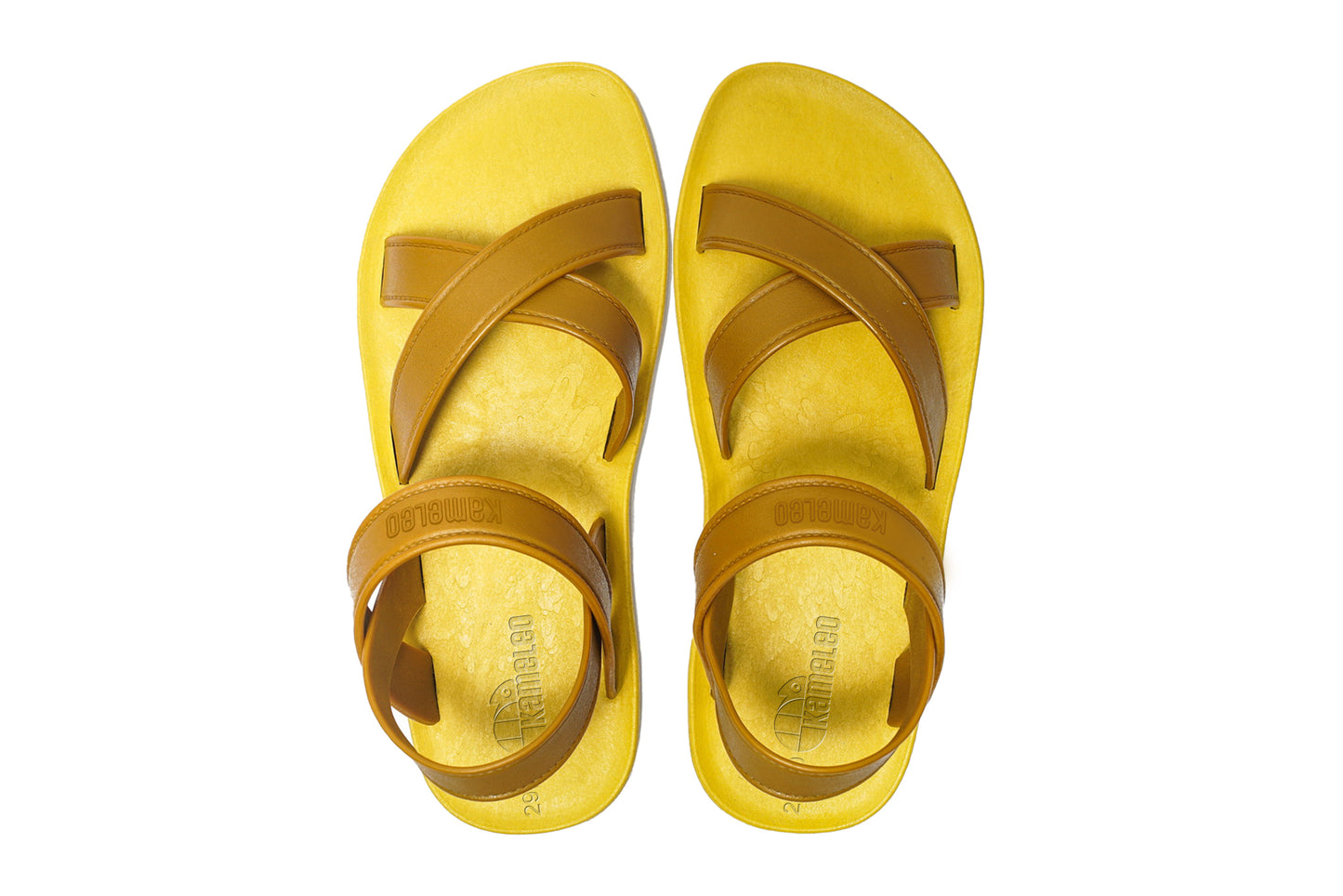 Cross Plus Kids Yellow Sole Caramel Strap