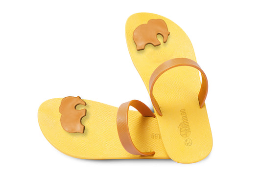 Poppi Ellie Yellow Sole Caramel Strap