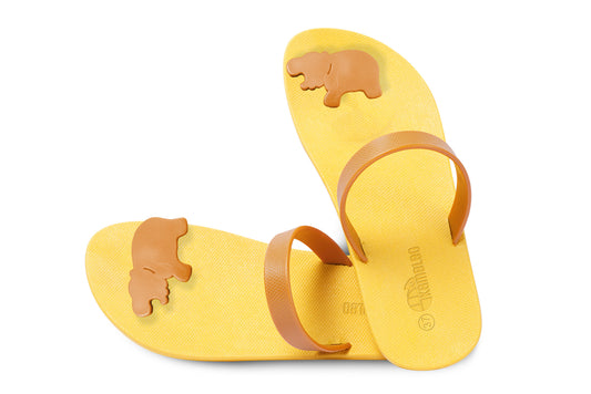 Poppi Hippo Yellow Sole Caramel Strap