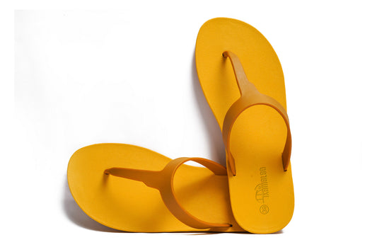 Thongs Yellow Sole Caramel Strap