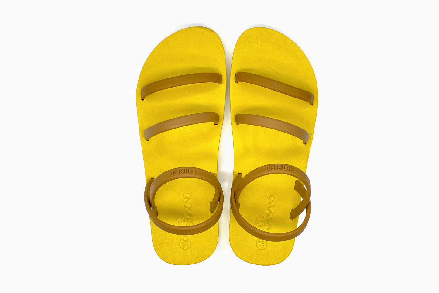 Twin Slim Yellow Sole Caramel Strap