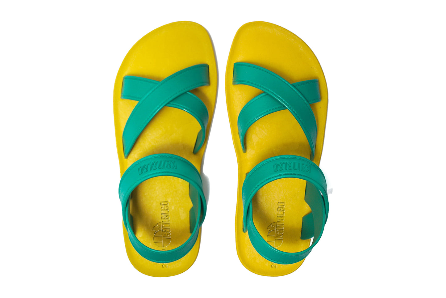 Cross Plus Kids Yellow Sole Green Strap