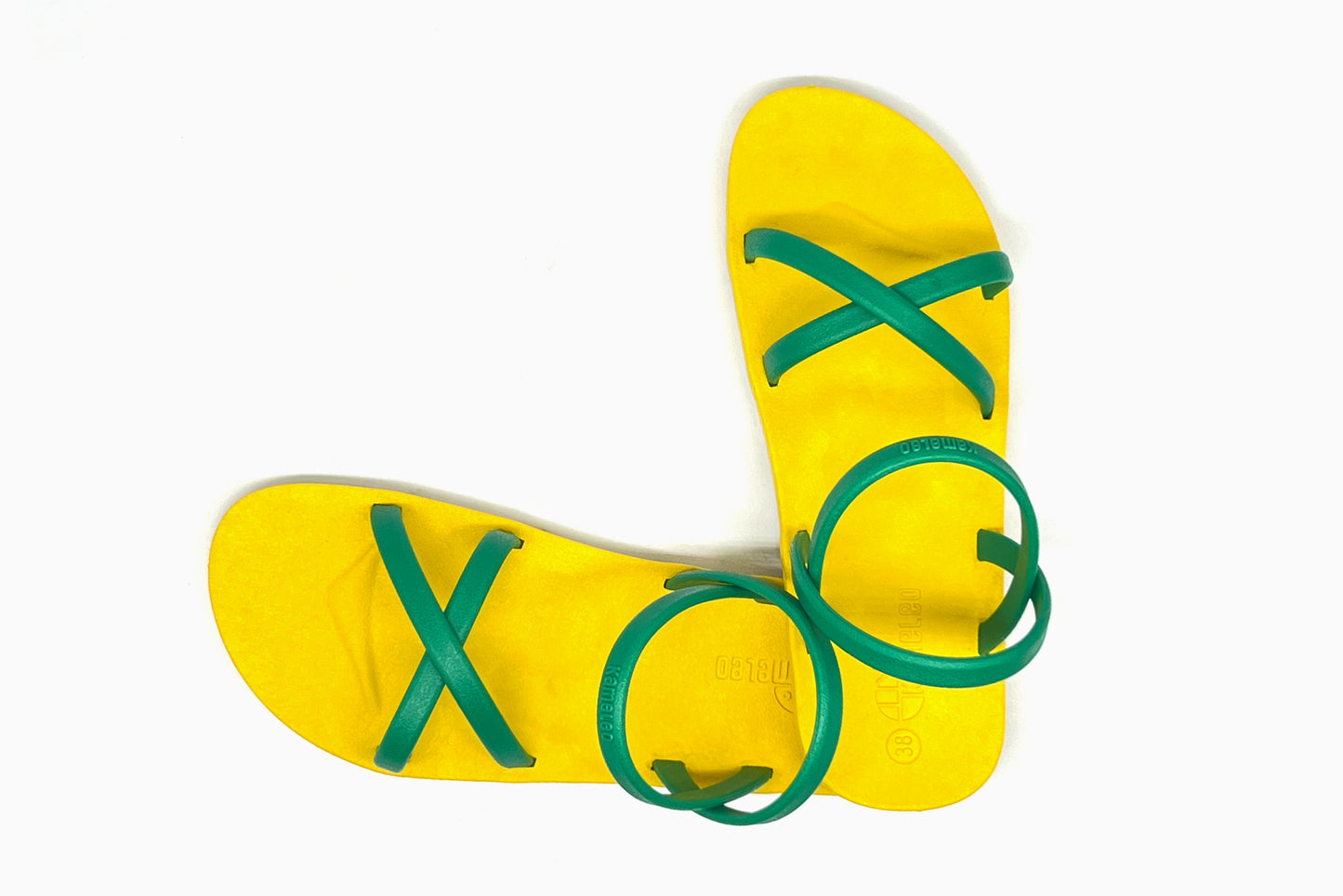 Cross Slim Yellow Sole Green Strap
