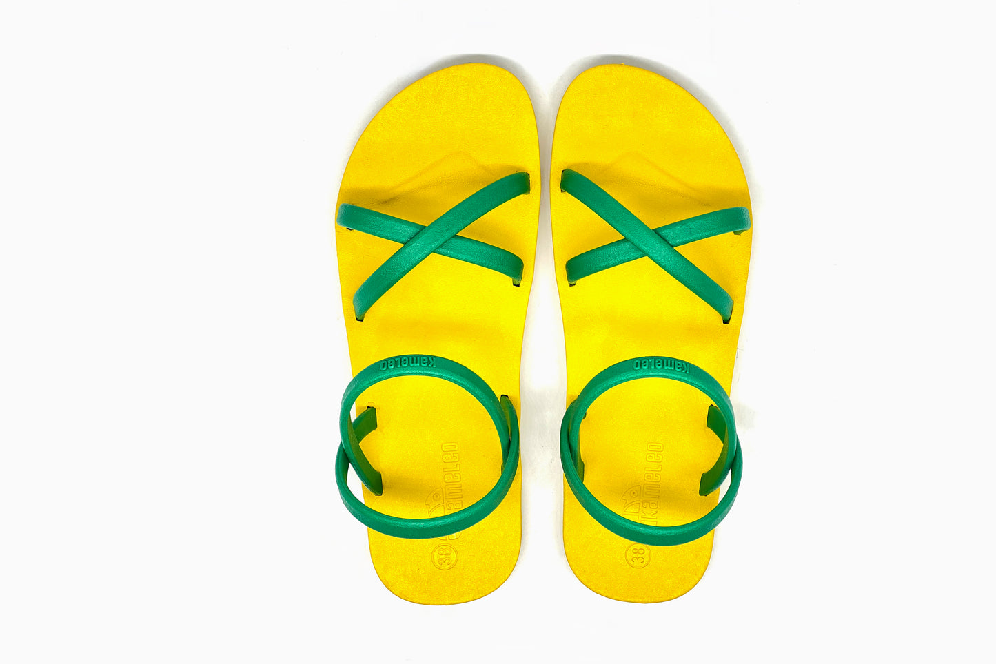 Cross Slim Yellow Sole Green Strap