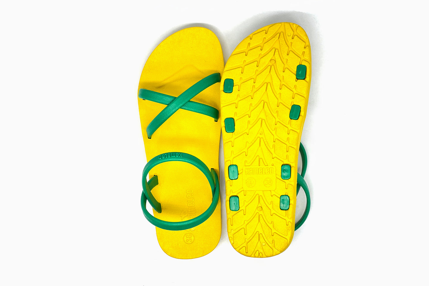 Cross Slim Yellow Sole Green Strap