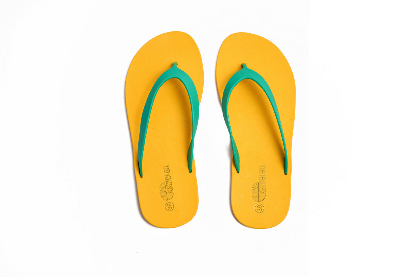 Flippy Yellow Sole Green Strap