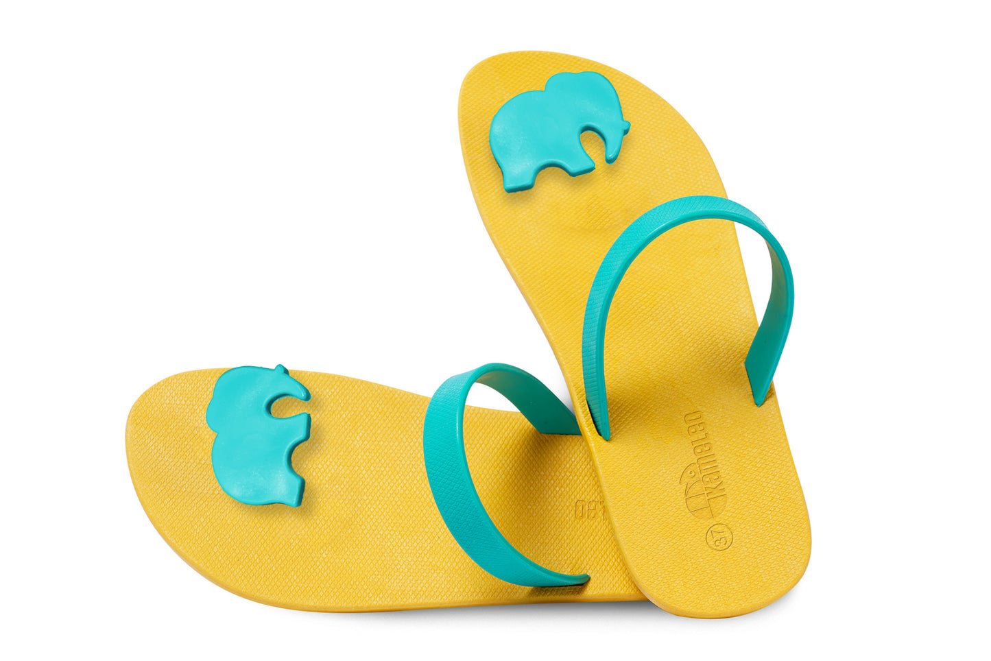 Poppi Ellie Yellow Sole Green Strap