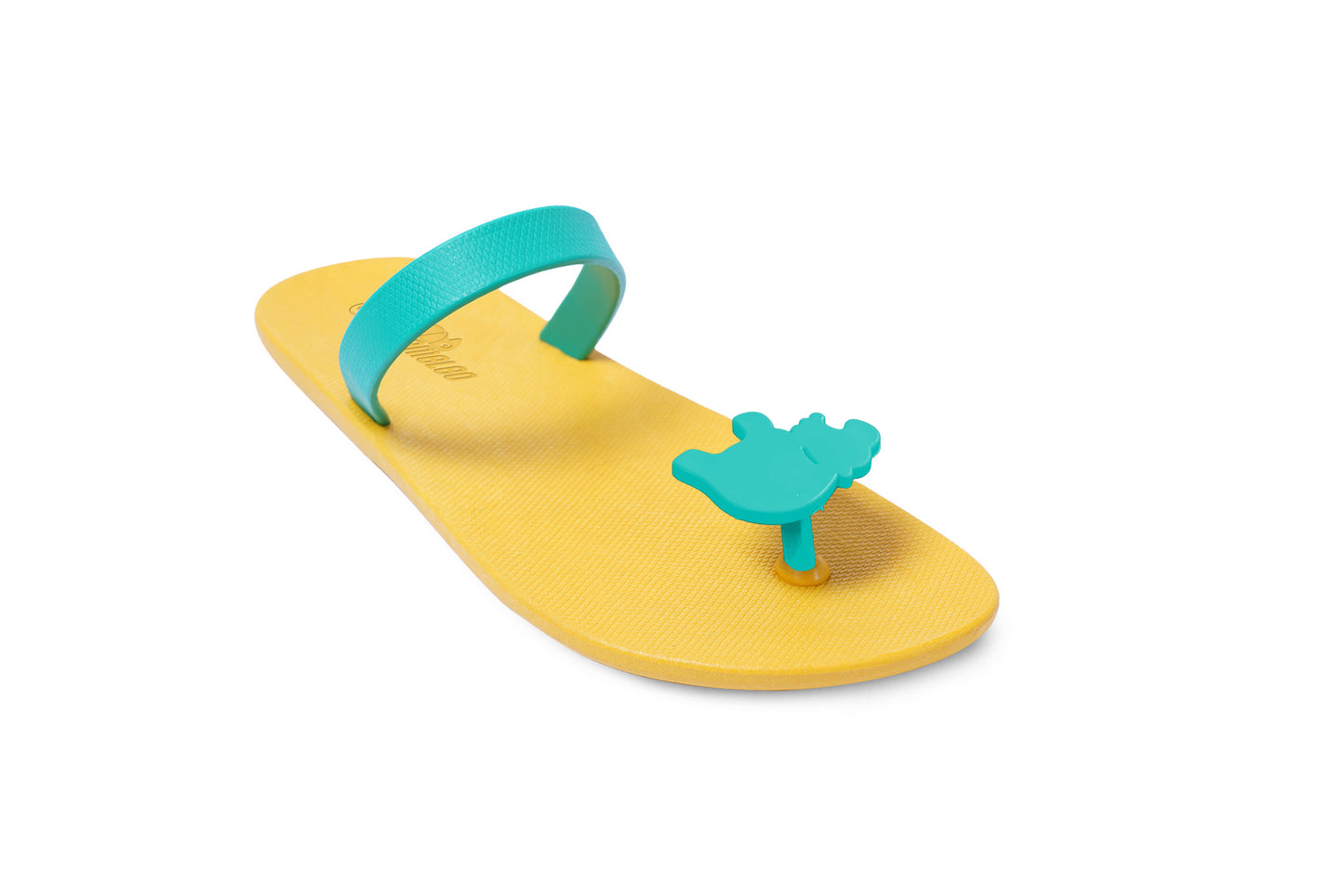 Poppi Hippo Yellow Sole Green Strap