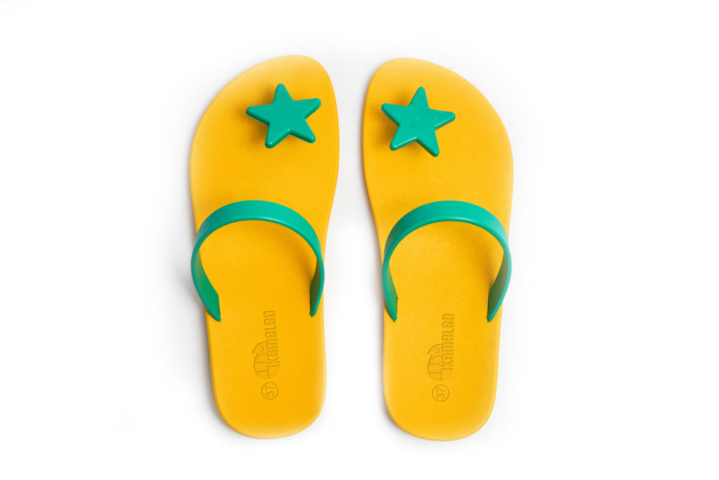 Poppi Star Yellow Sole Green Strap