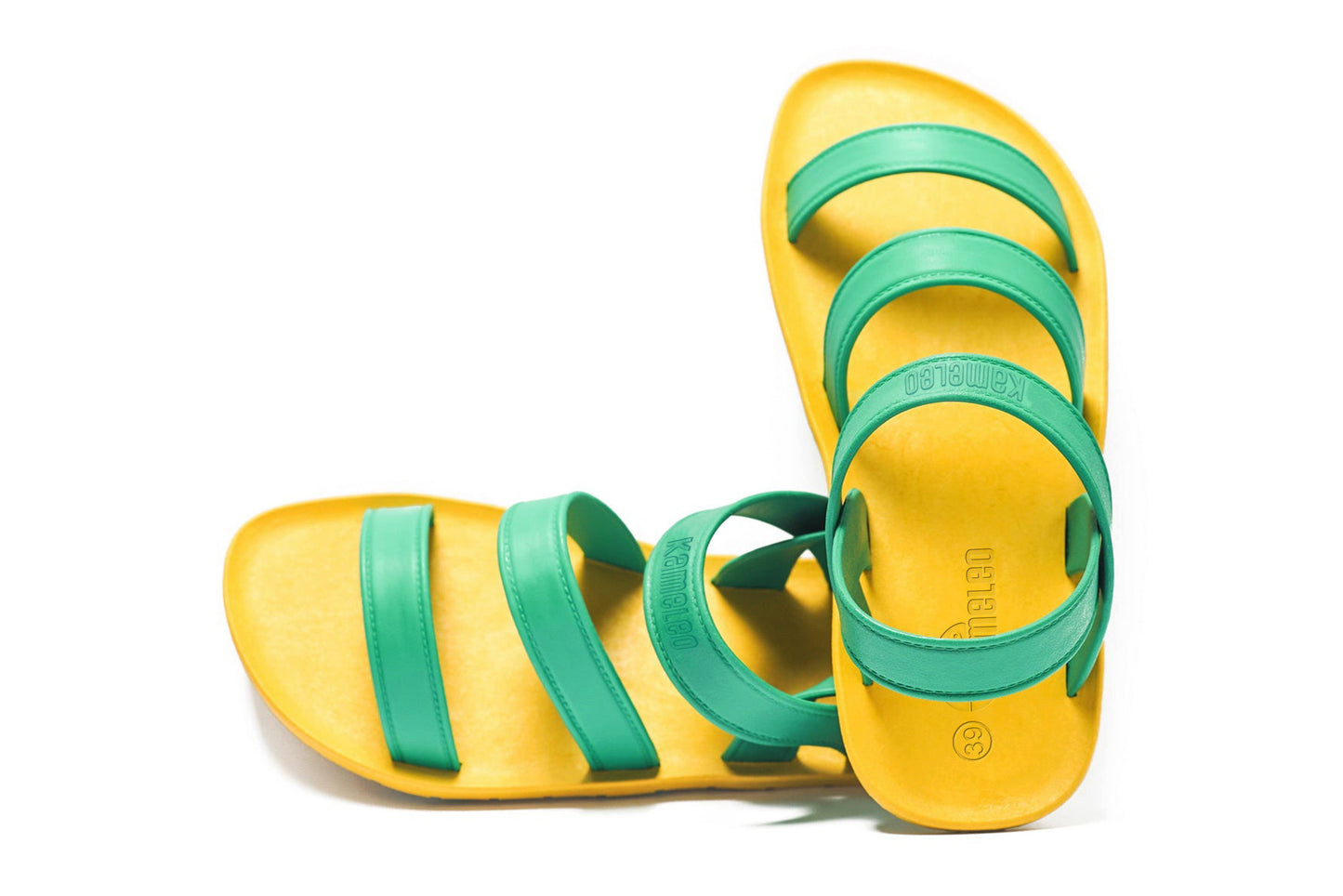 Twin Plus Yellow Sole Green Strap