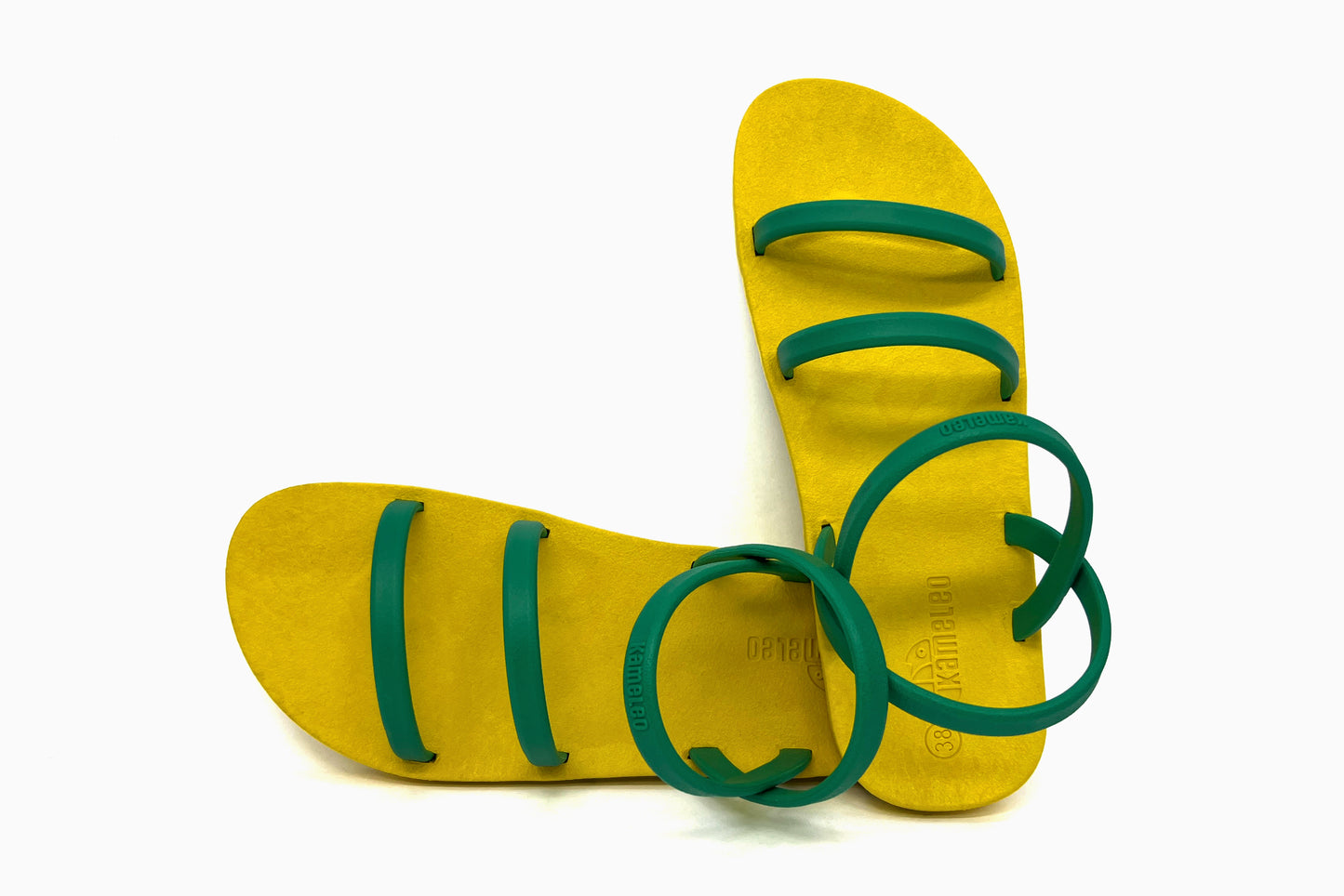 Twin Slim Yellow Sole Green Strap