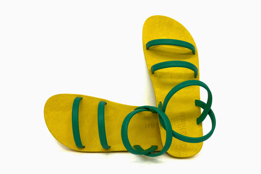 Twin Slim Yellow Sole Green Strap