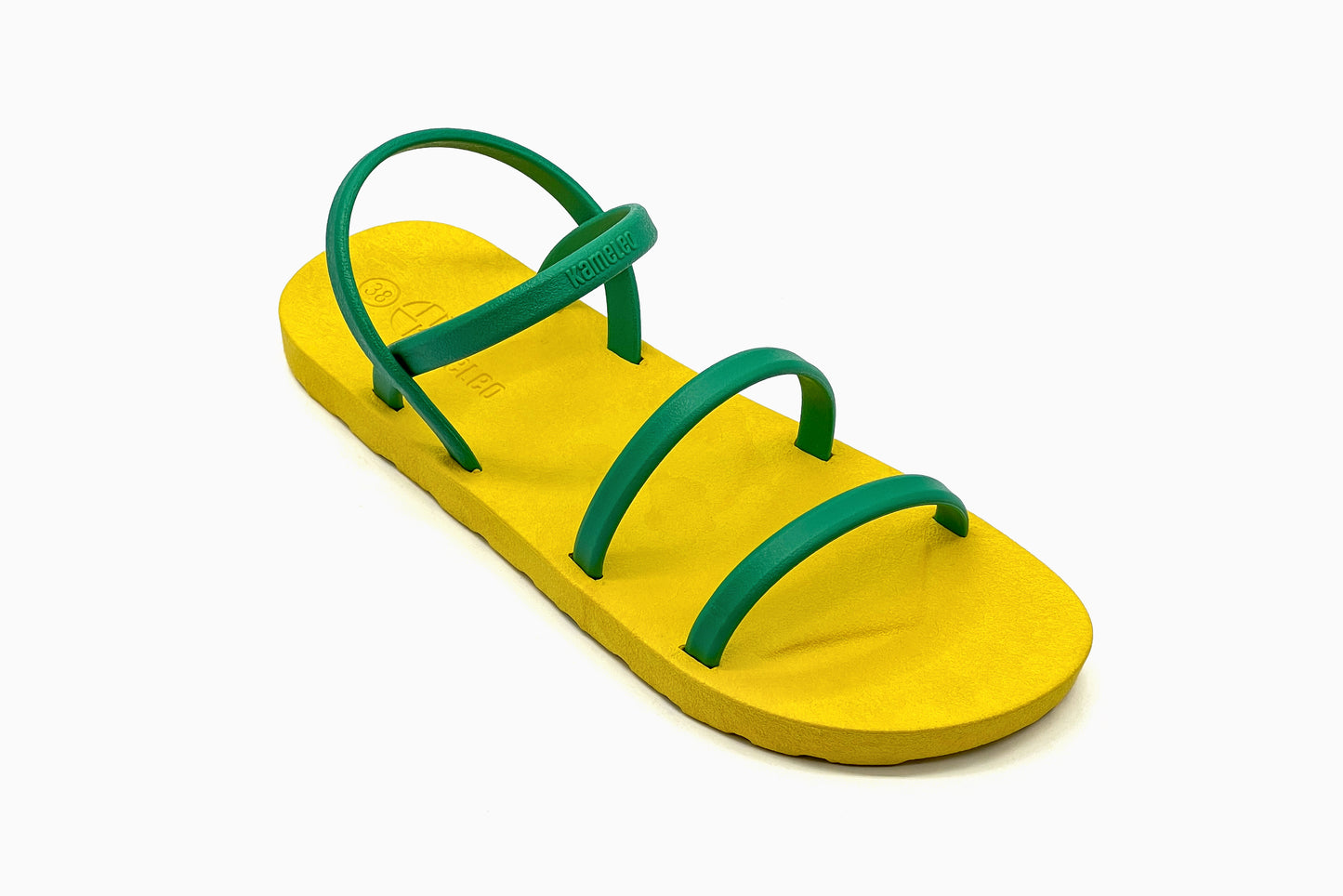 Twin Slim Yellow Sole Green Strap