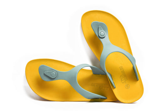 Candy Yellow Sole Grey Strap
