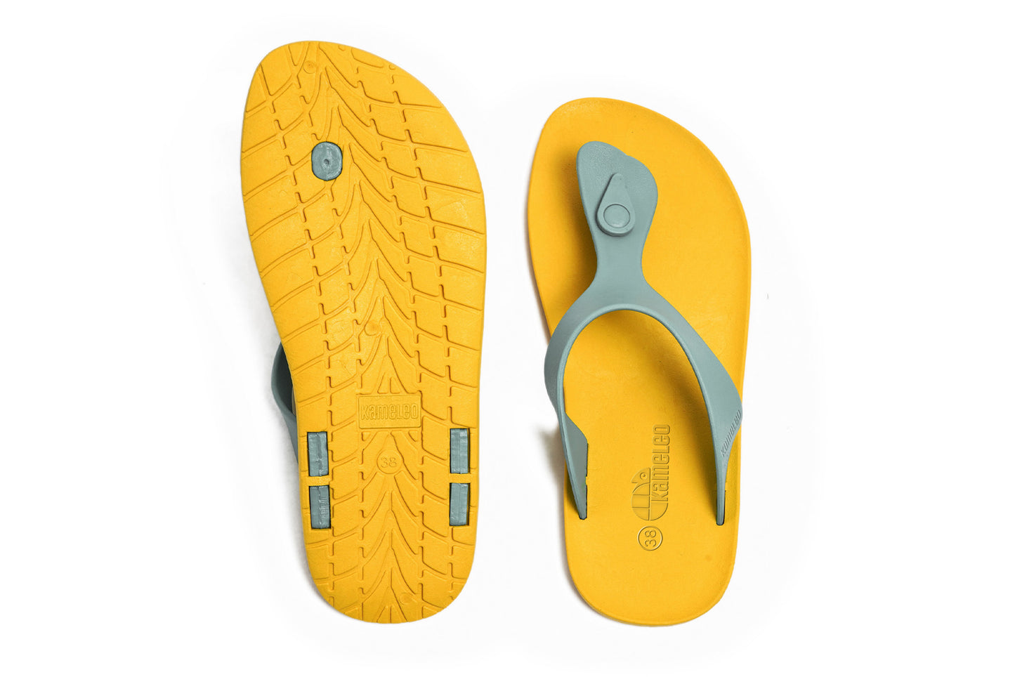 Candy Yellow Sole Grey Strap