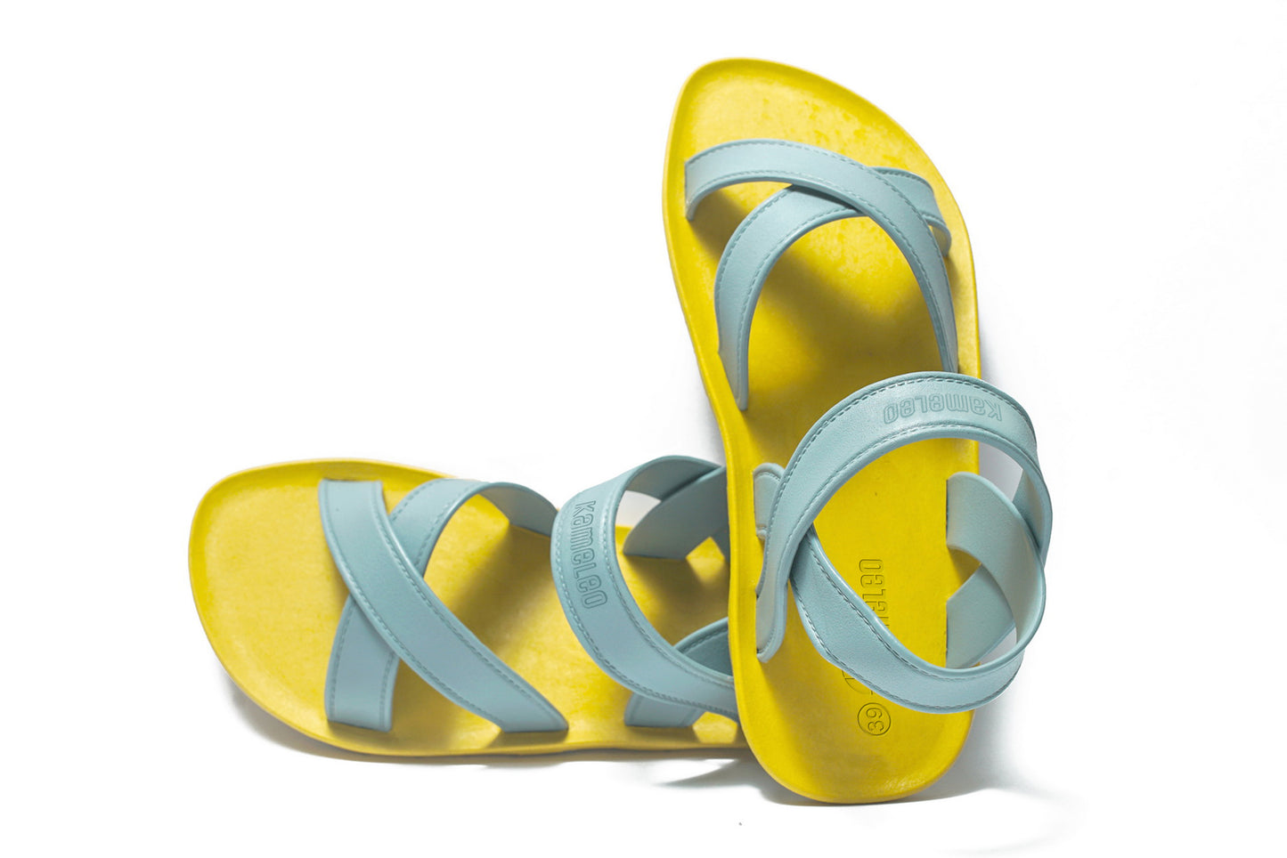 Cross Plus Yellow Sole Grey Strap