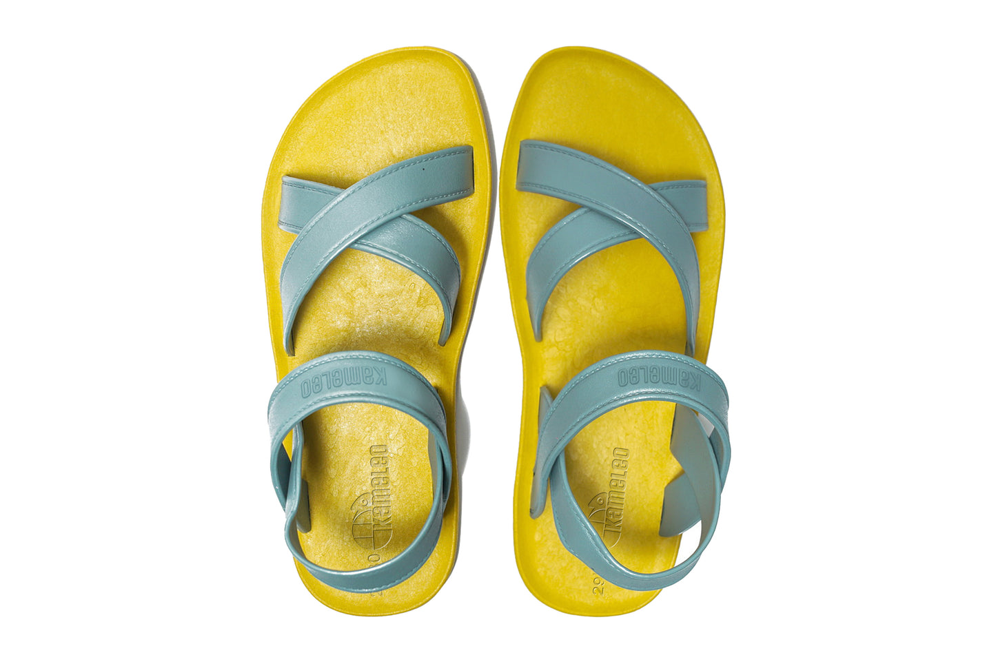 Cross Plus Kids Yellow Sole Grey Strap