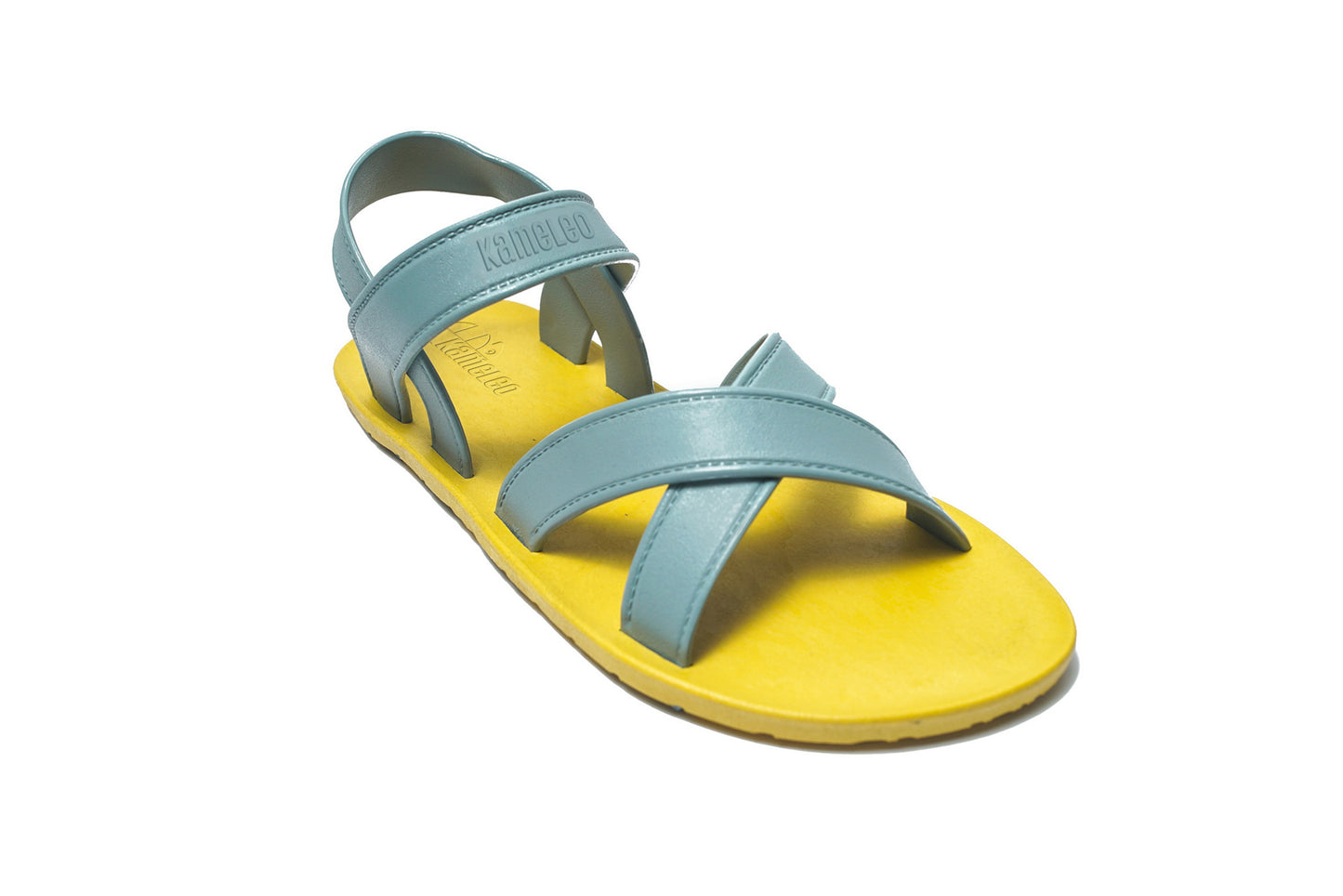 Cross Plus Kids Yellow Sole Grey Strap