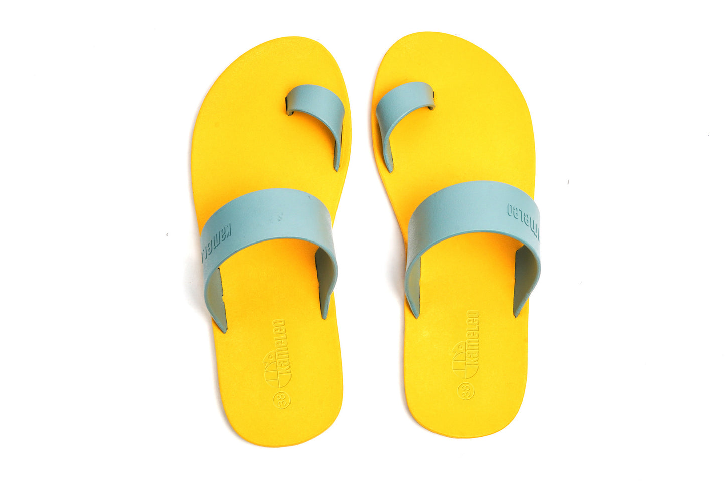 Pop Thumb Yellow Sole Grey Strap