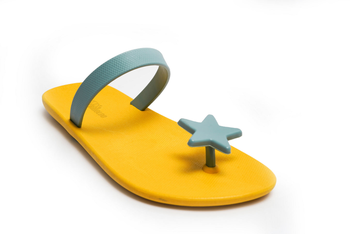 Poppi Star Yellow Sole Grey Strap