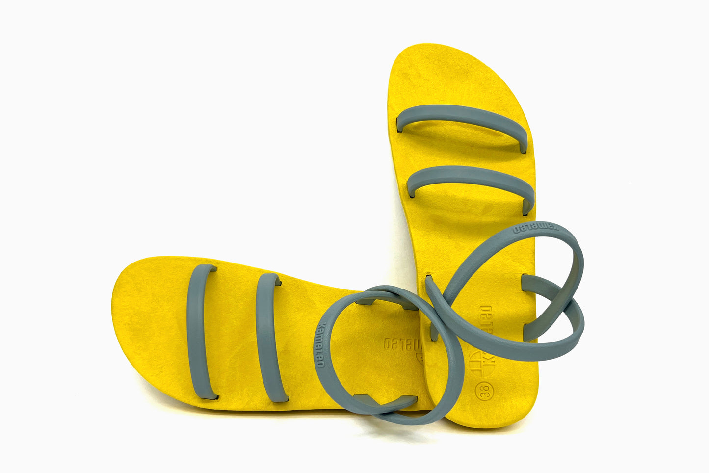 Twin Slim Yellow Sole Grey Strap
