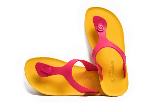 Candy Yellow Sole Pink Strap