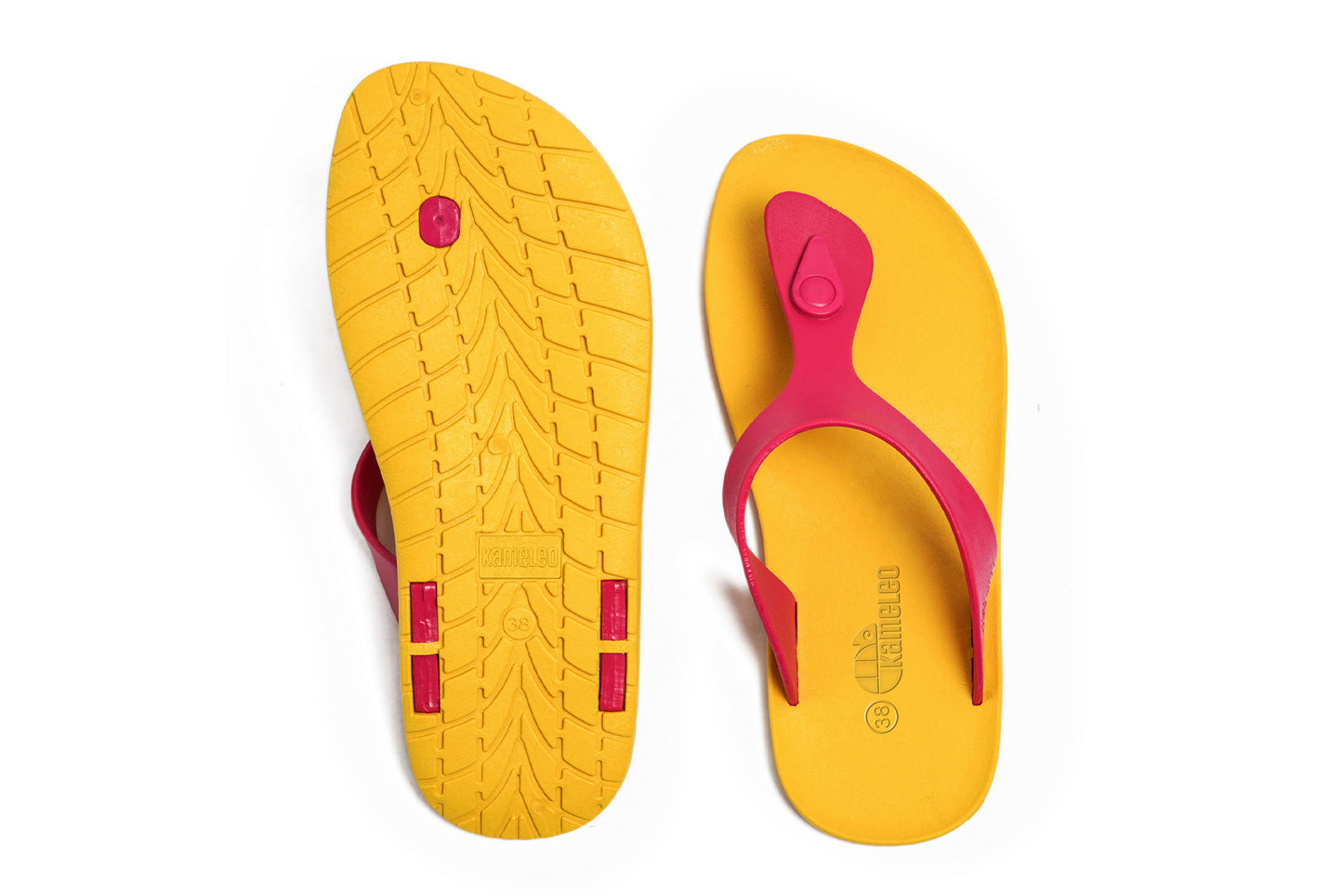 Candy Yellow Sole Pink Strap