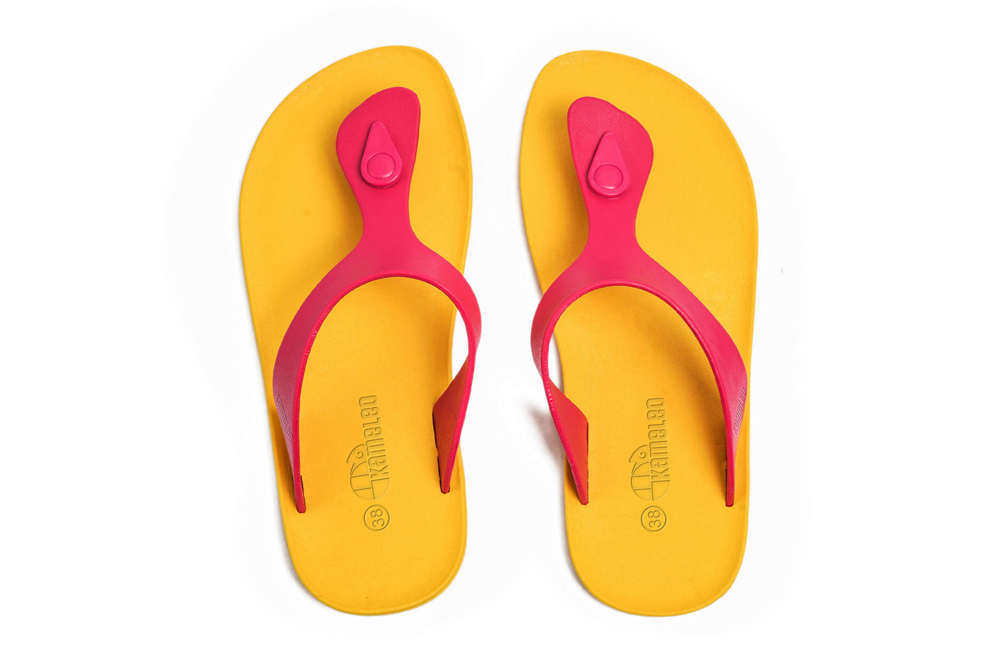Candy Yellow Sole Pink Strap