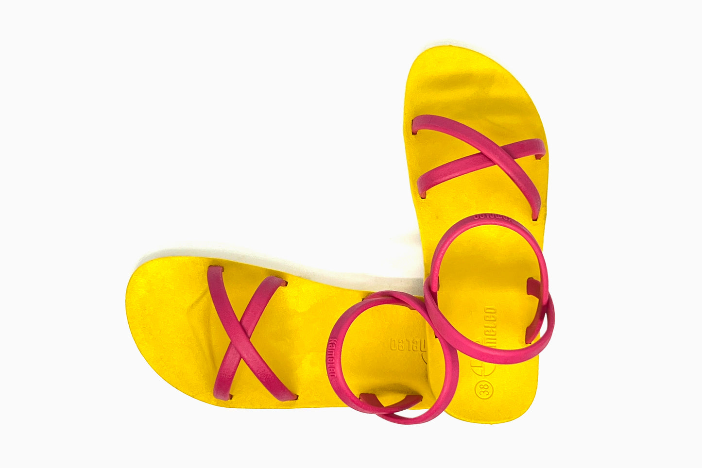 Cross Slim Yellow Sole Pink Strap