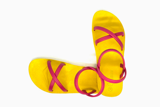 Cross Slim Yellow Sole Pink Strap
