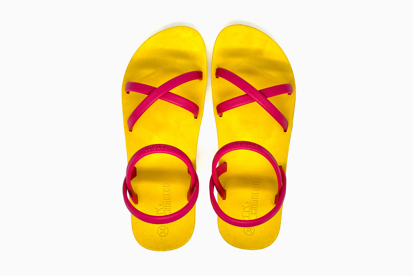 Cross Slim Yellow Sole Pink Strap