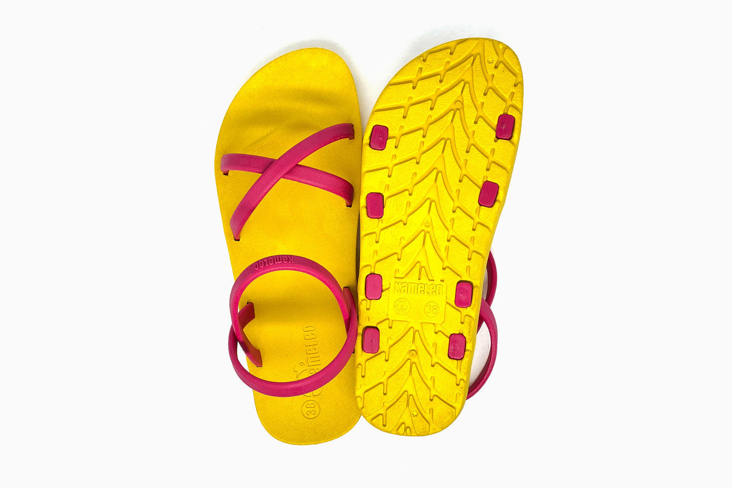 Cross Slim Yellow Sole Pink Strap